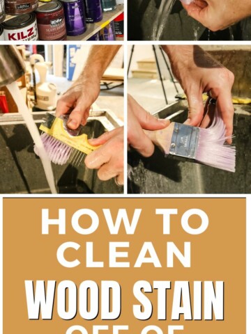 how to clean wood stain off paint brushes