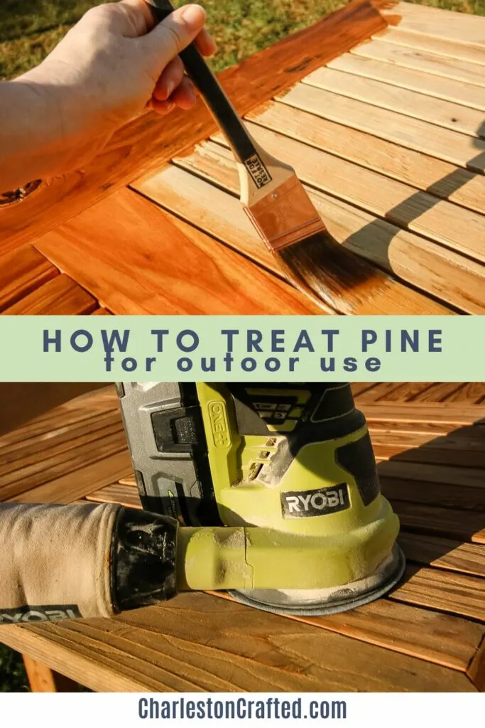 how to stain pine for outdoor use