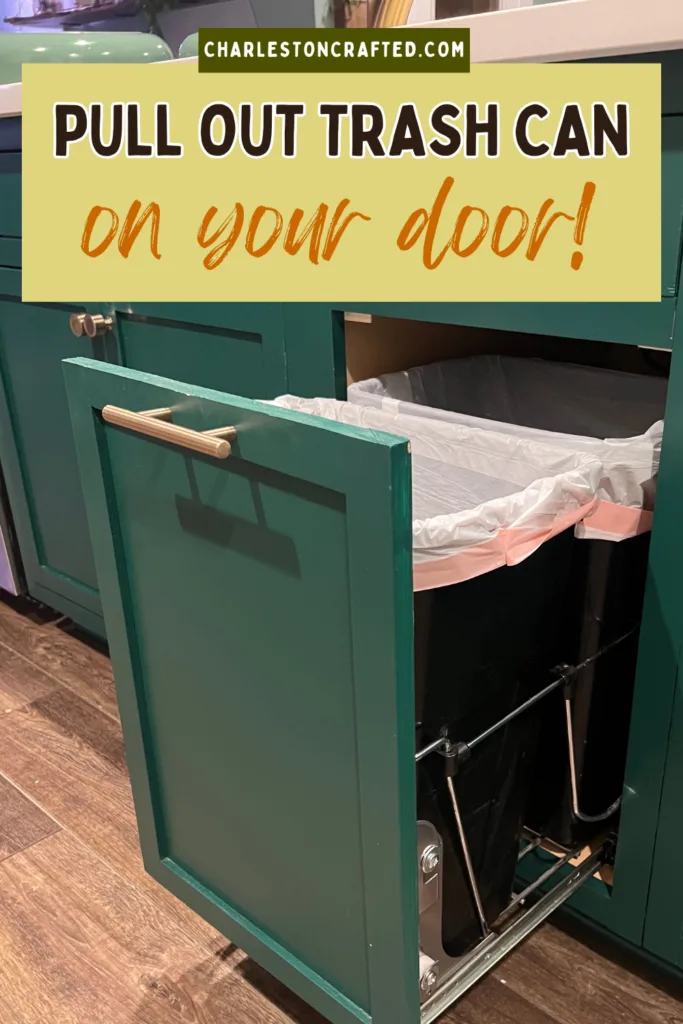 How to make a pull out trash can base cabinet door - Charleston Crafted