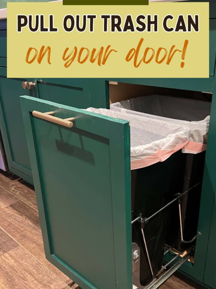 How to make a pull out trash can base cabinet door - Charleston Crafted