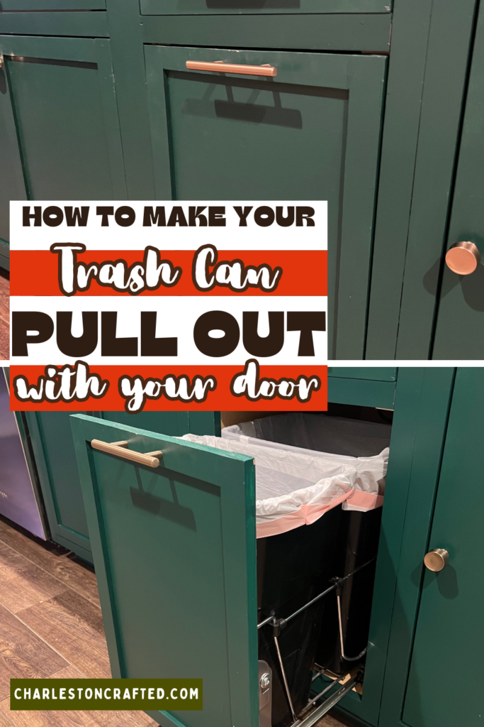 How to make a pull out trash can base cabinet door - Charleston Crafted