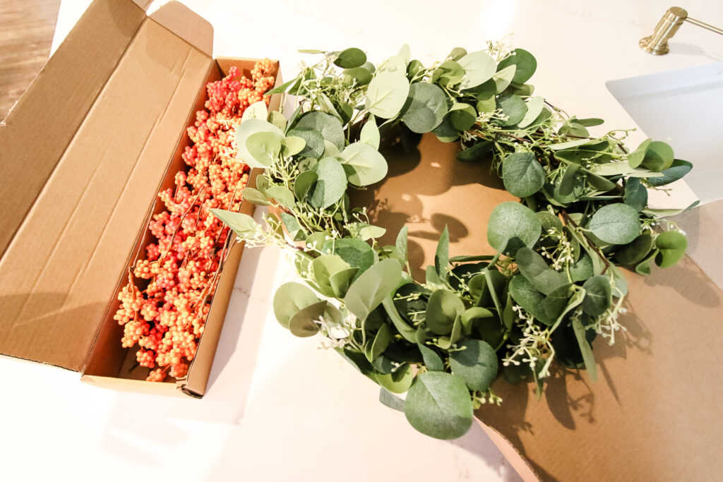 DIY Fall eucalyptus wreath supplies