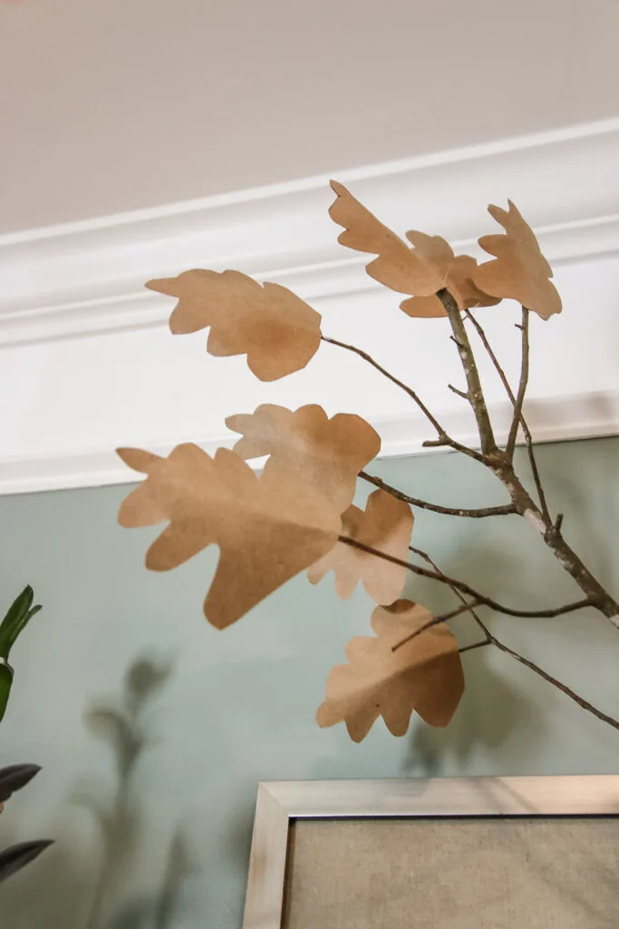 brown paper leaf branches