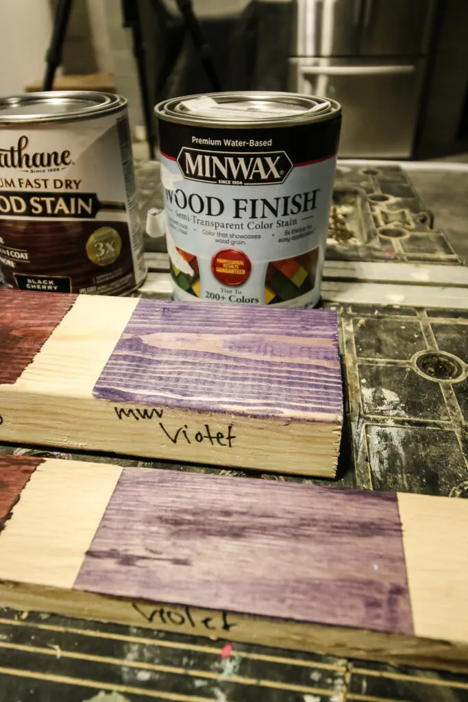 Minwax violet wood stain