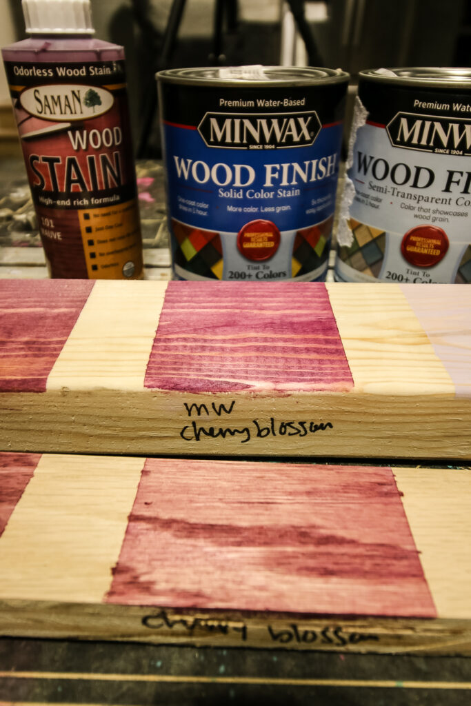 Minwax Cherry Blossom wood stain