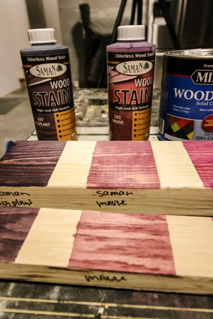 saman mauve wood stain