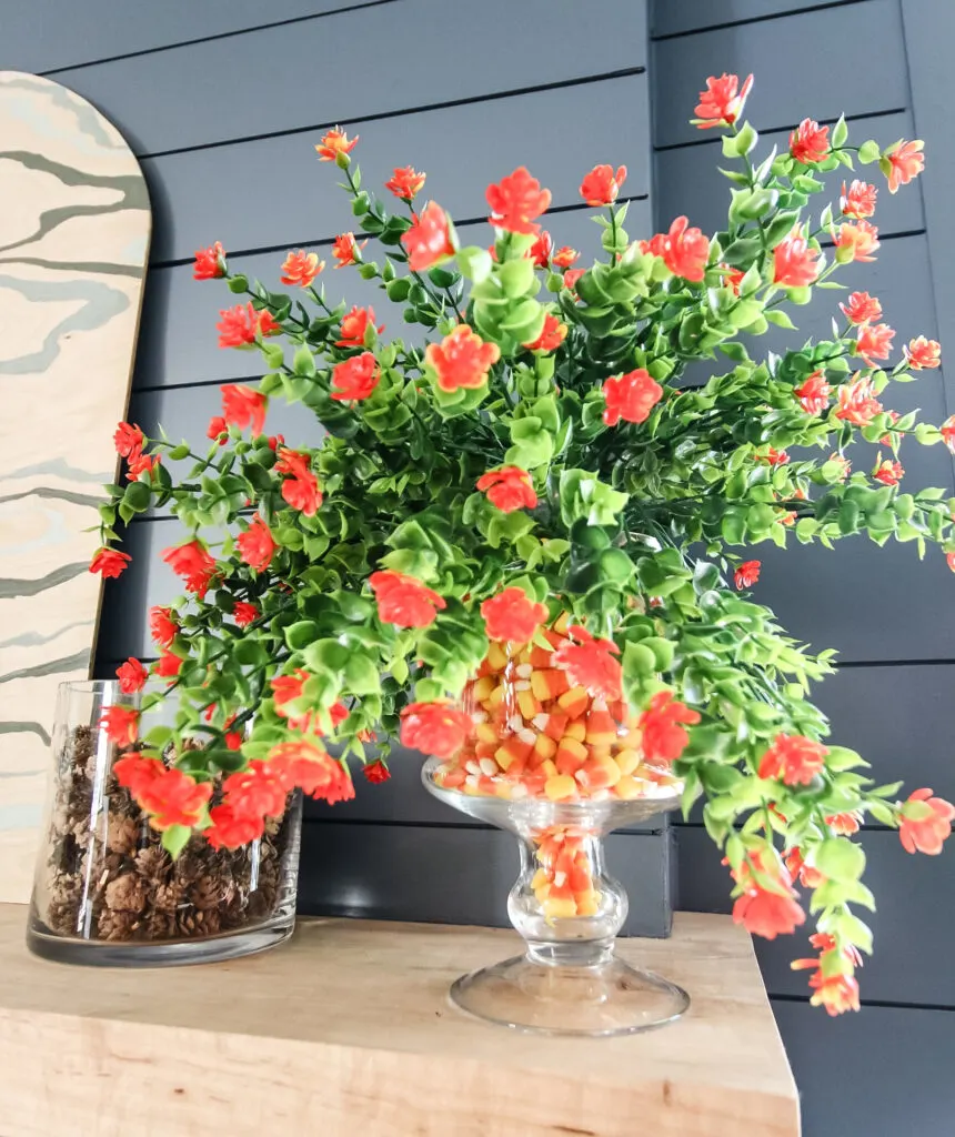 candy corn vase centerpiece