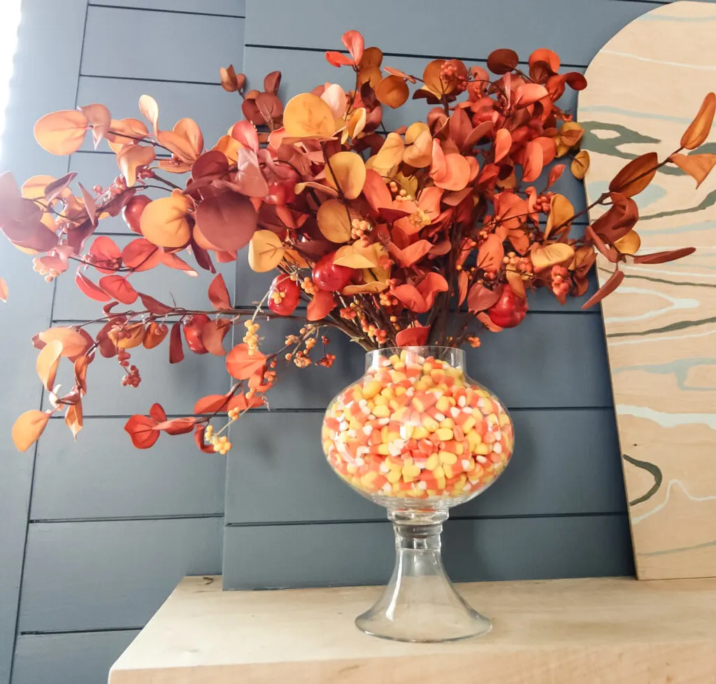 candy corn vase centerpiece