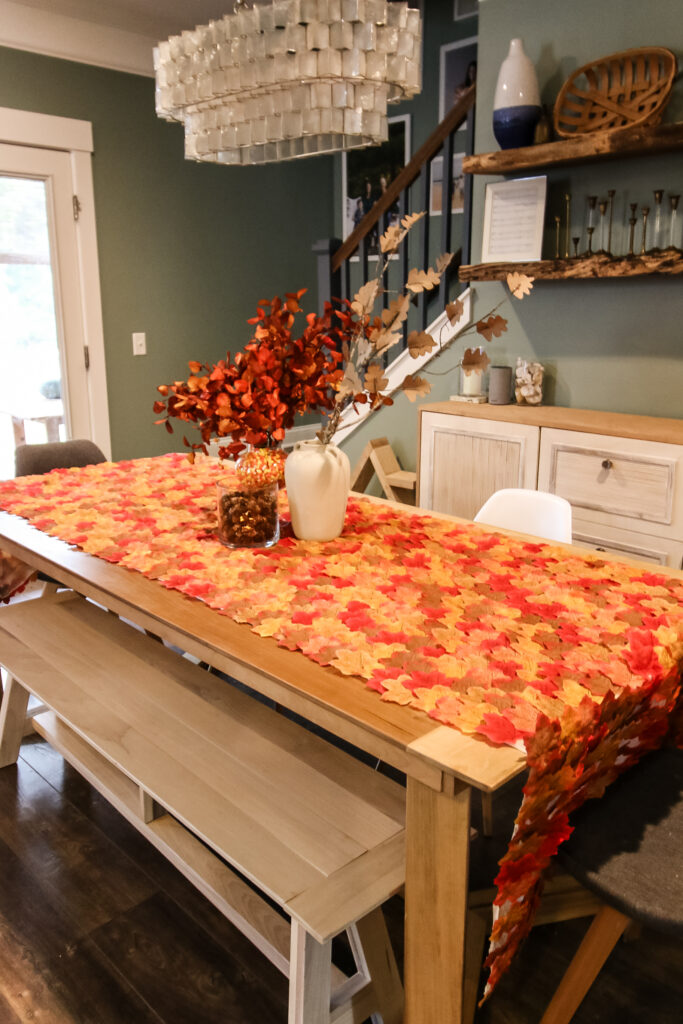 DIY Fall Leaf Table Runner