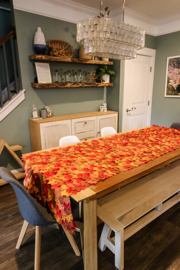 DIY Fall Leaf Table Runner