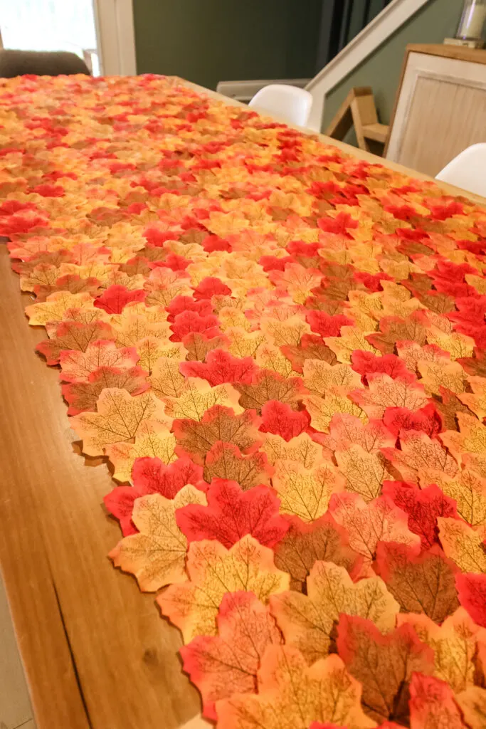 DIY Fall Leaf Table Runner