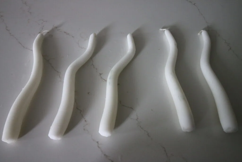 bent taper candles