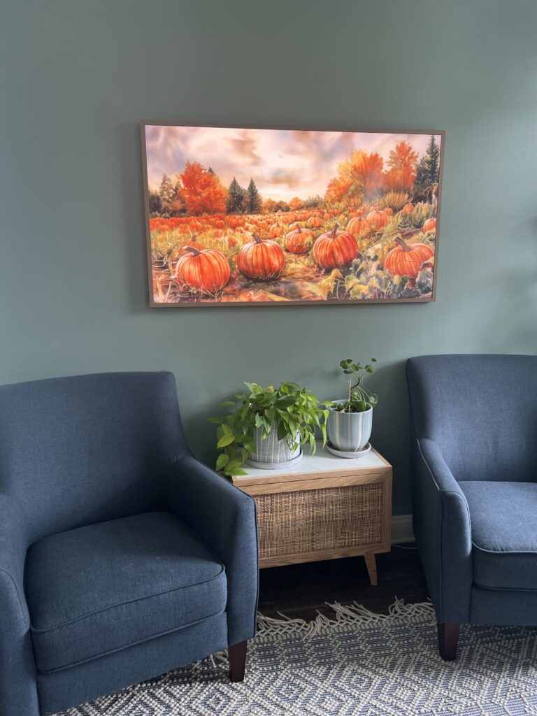 fall samsung frame tv art