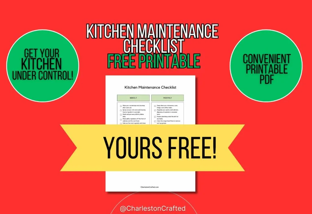 Kitchen maintenance checklist mock up