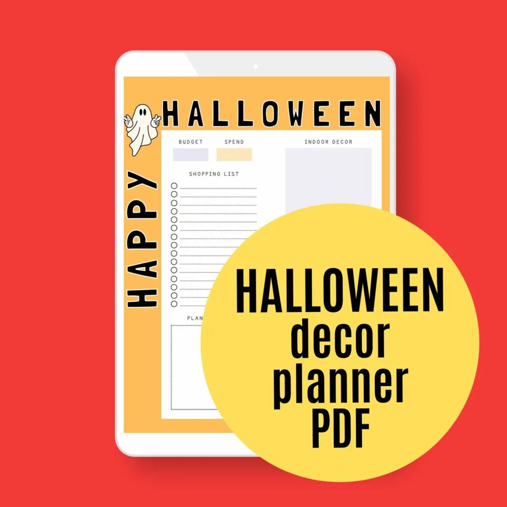 halloween decor planner Mockup (8 x 8 in)