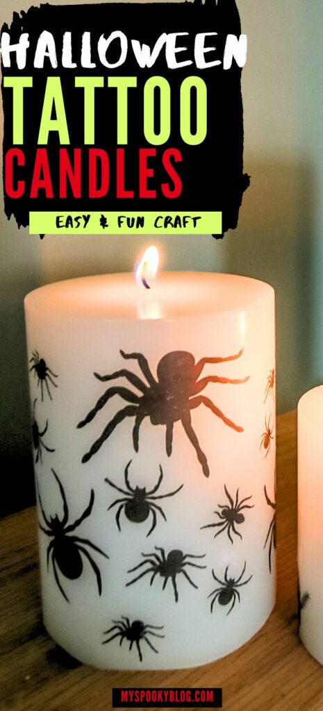 halloween tattoo candles