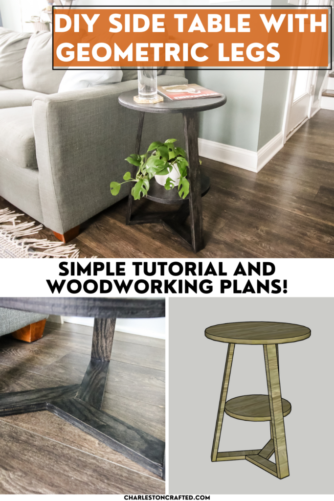 DIY side table with round top - Charleston Crafted