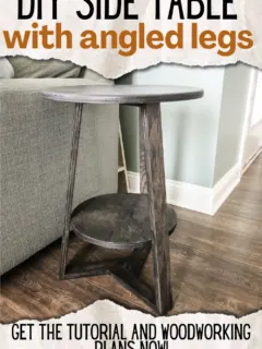 DIY side table with round top - Charleston Crafted