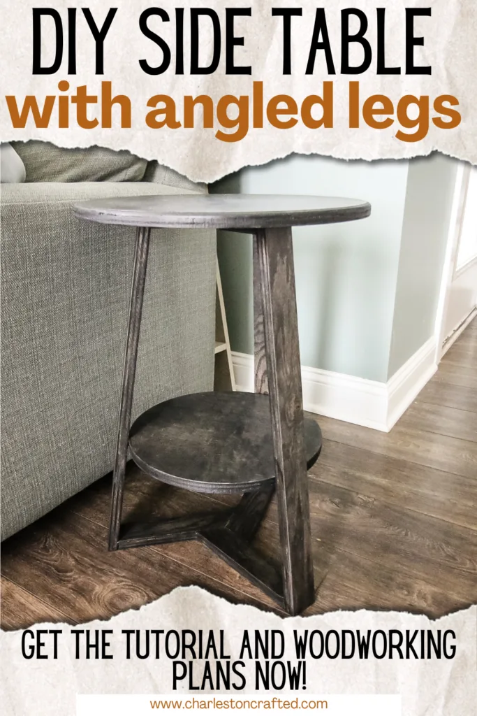 DIY side table with round top - Charleston Crafted