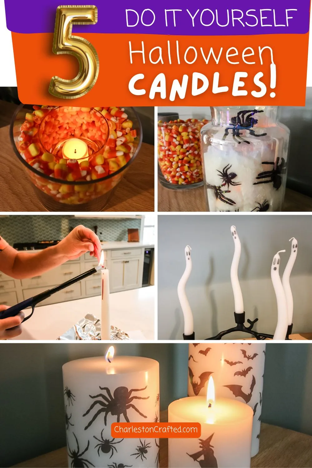 5 diy halloween candles