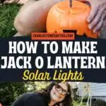 how to make jack o lantern solar lights for outdoor halloween decor