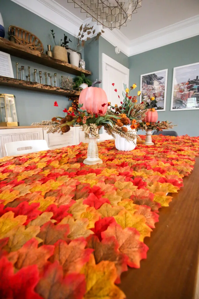 fall leaf table runner