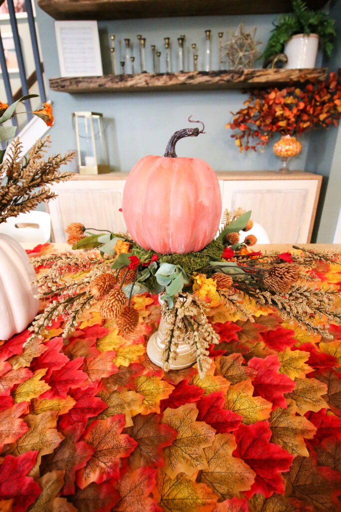 pumpkin floral candlestick