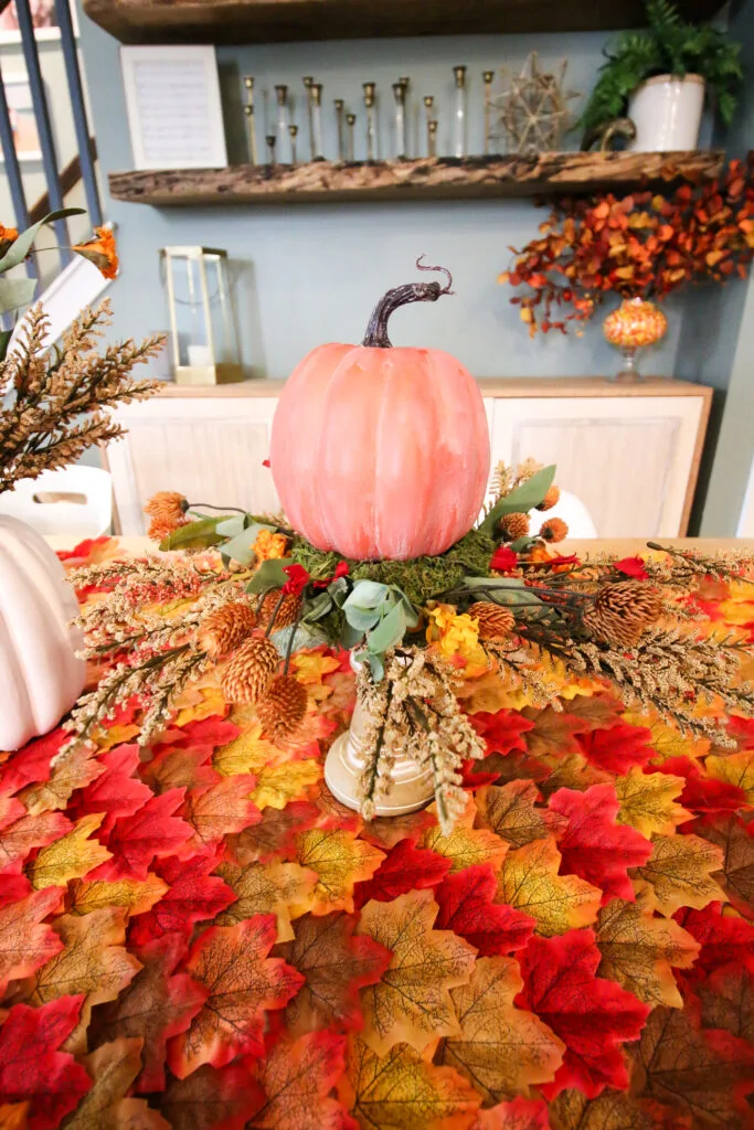 pumpkin floral candlestick