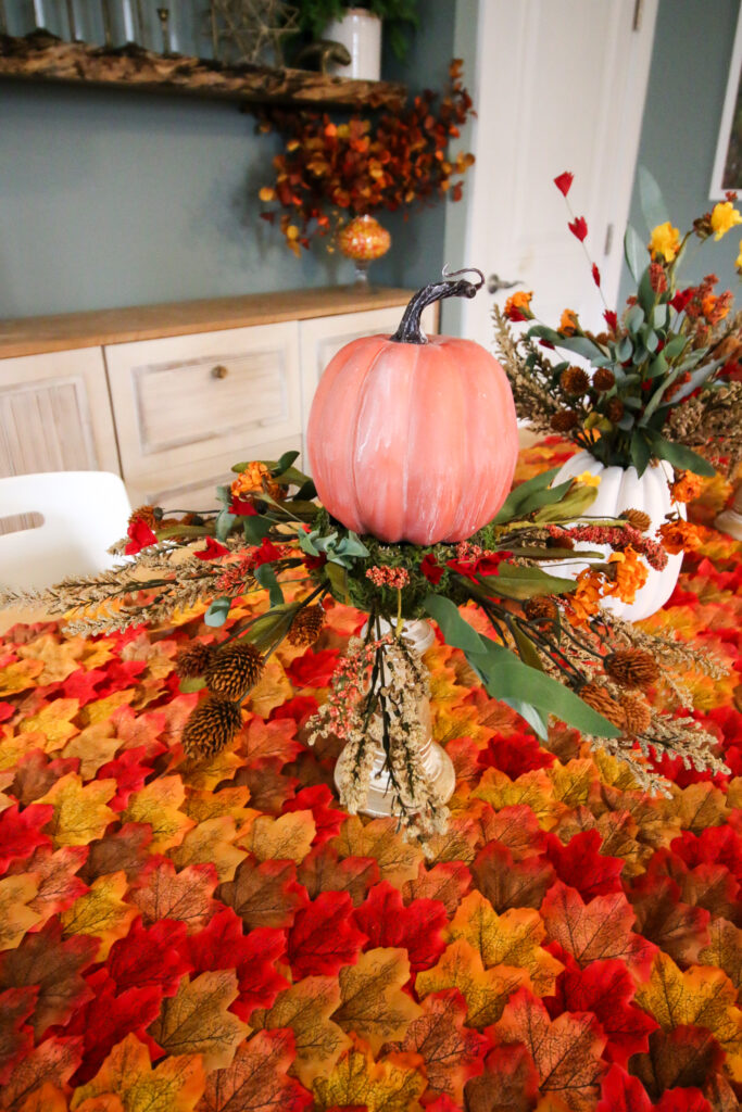 pumpkin floral candlestick