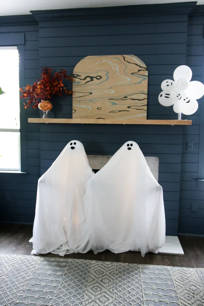 DIY tomato cage ghosts with arms