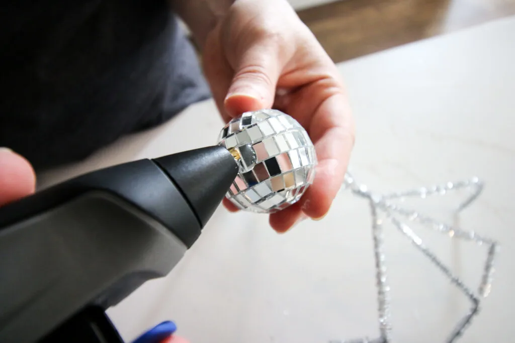 hot glue disco spider balls