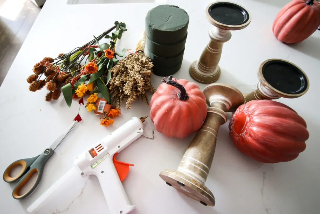 pumpkin candlestick supplies