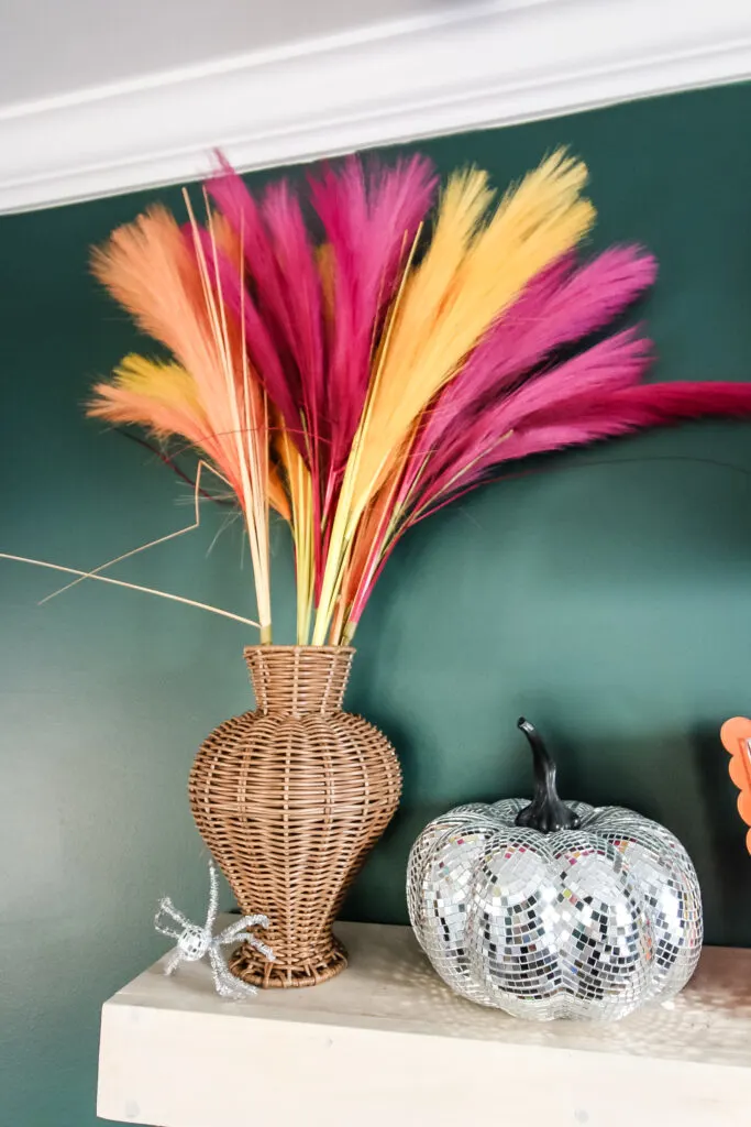 colorful pampas grass