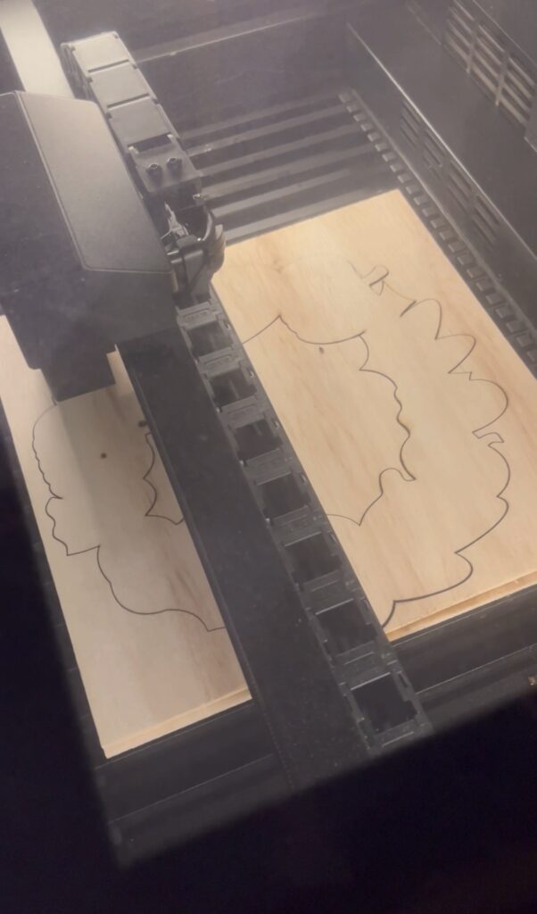 Cutting file with laser cutter