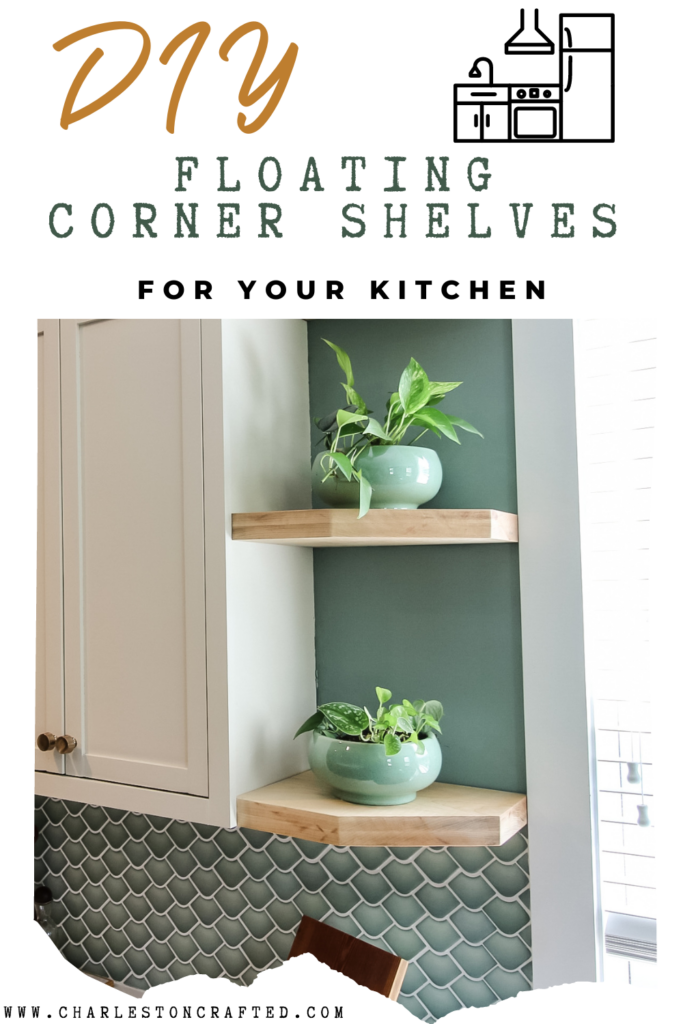 DIY floating corner shelves - Charleston Crafted