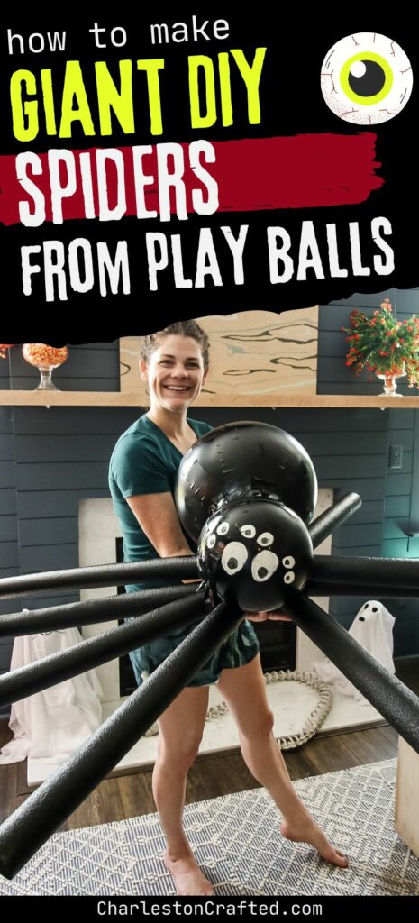 giant play ball halloween spider DIY