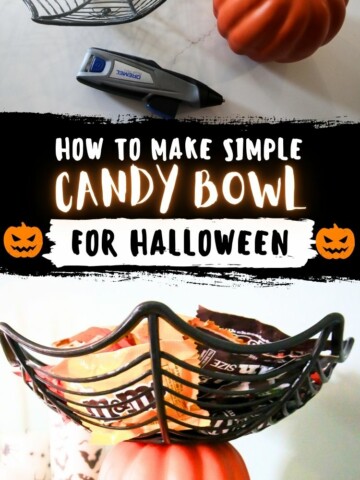 super easy DIY halloween candy bowl