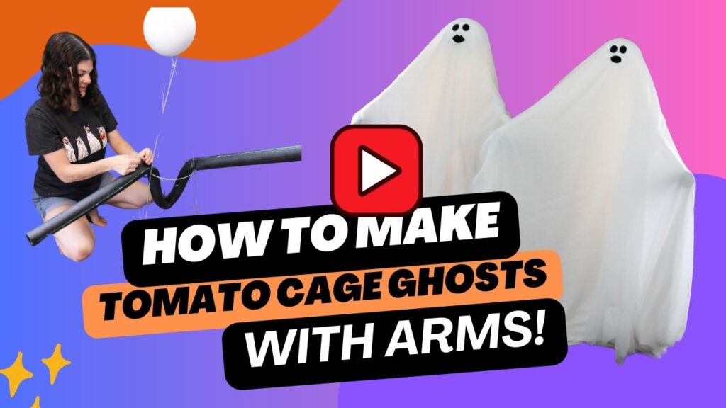 how to make tomato cage ghosts with arms thmbnail (1)