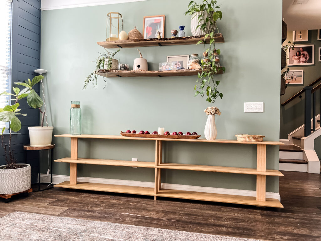 DIY midcentury sofa table - Charleston Crafted