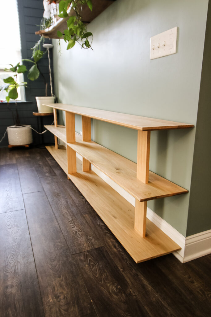 DIY midcentury sofa table - Charleston Crafted