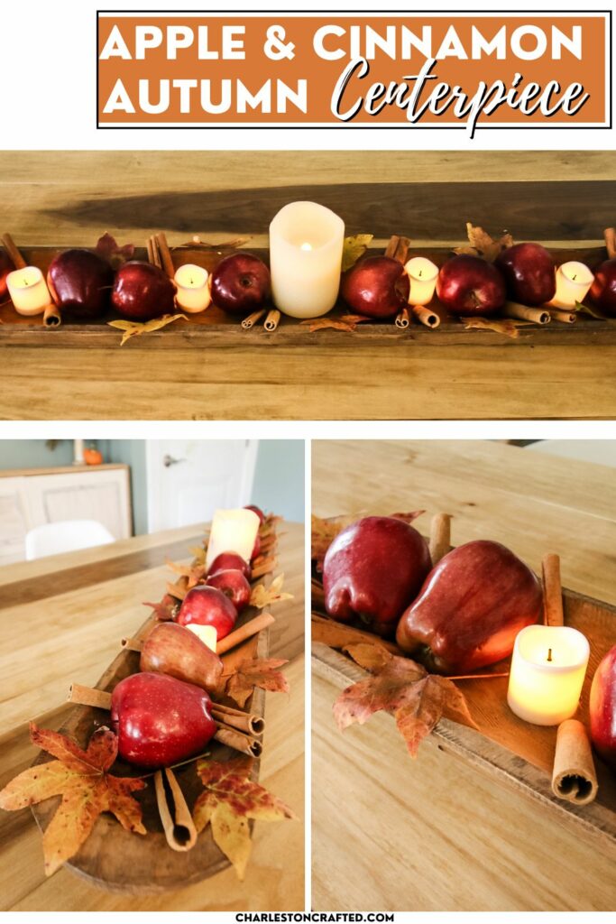 apple and cinnamon stick fall centerpiece