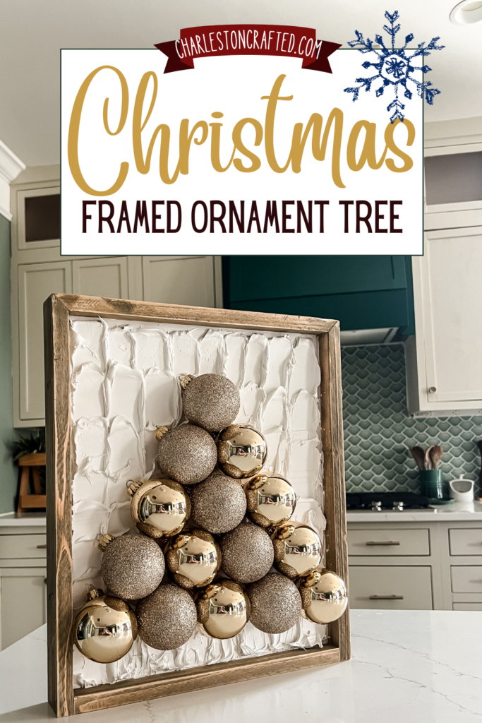 DIY framed Christmas ornament tree - Charleston Crafted