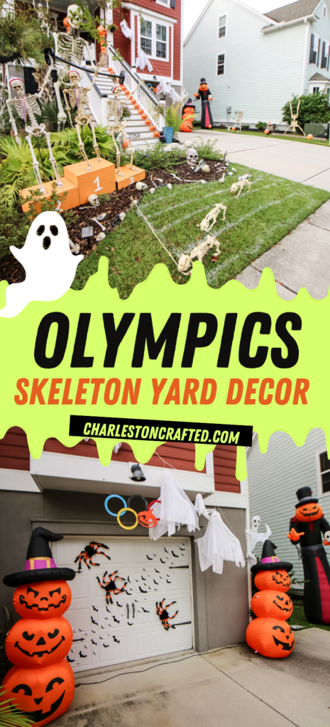 Olympics Skeleton Yard Decor for Halloween - Charleston Crafted