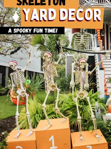 Olympics Skeleton Yard Decor for Halloween - Charleston Crafted