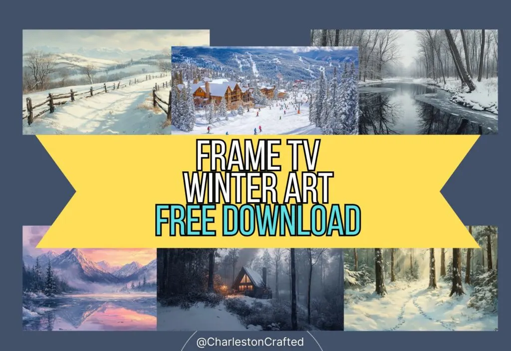 Winter Frame TV art download mockup