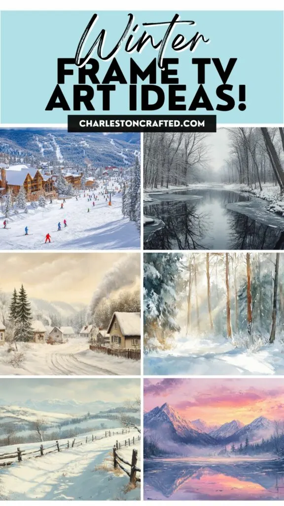 Winter frame TV art ideas