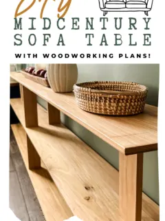 DIY midcentury sofa table - Charleston Crafted