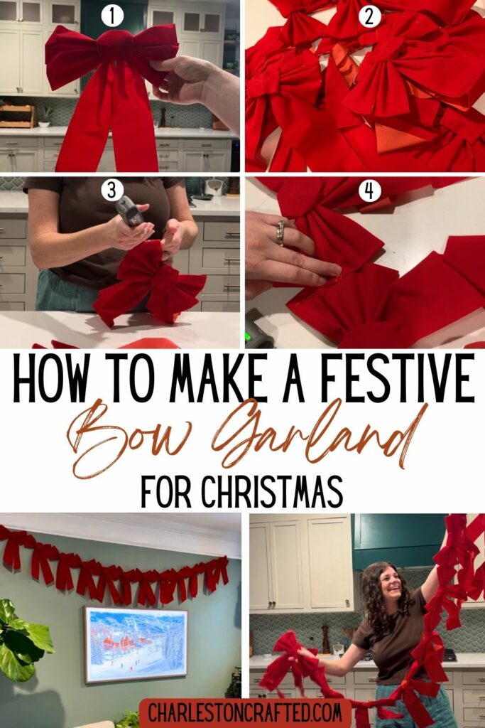 how to make an easy diy bow garland