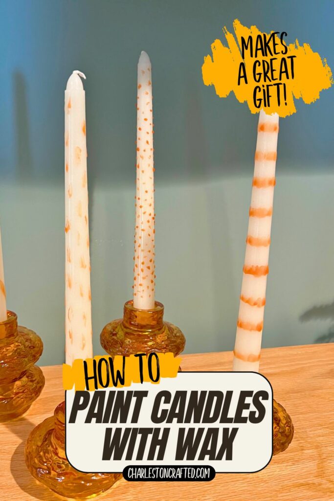 how to paint candles with wax