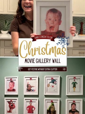 Christmas movie gallery wall